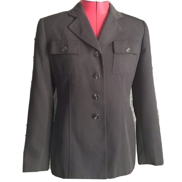 Kasper Jacket Blazer Size 8 Black - Picture 1 of 7